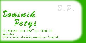 dominik petyi business card